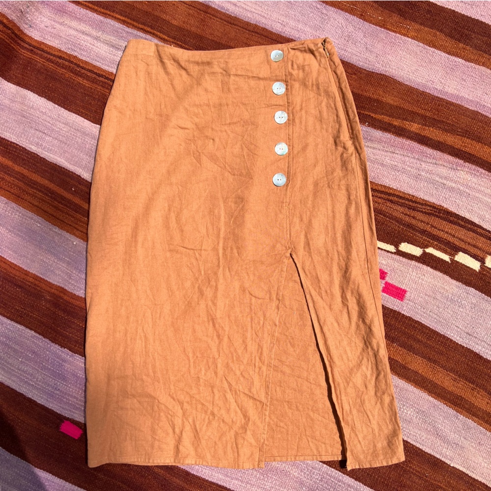Marc New York Orange Midi Skirt